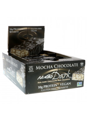 NuGo Nutrition, NuGo Dark, Protein Bars, Mocha Chocolate, 12 Bars, 1.76 oz (50 g) Each