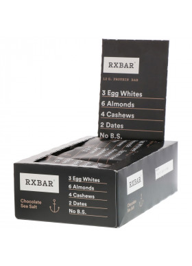 RXBAR, Protein Bar, Chocolate Sea Salt, 12 Bars, 1.83 oz (52 g) Each