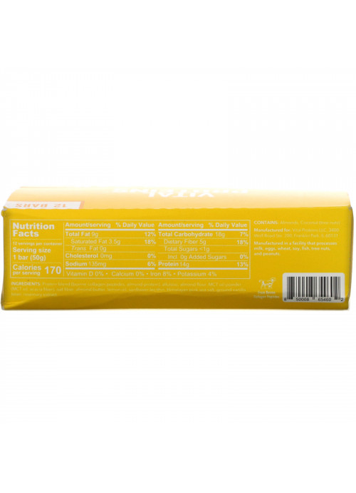 Vital Proteins, Collagen Bar, Lemon Vanilla, 12 Bars, 1.8 oz (50 g) Each