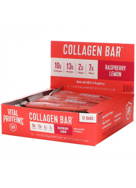 Vital Proteins, Collagen Bar, Raspberry Lemon, 12 Bars, 1.8 oz (50 g) Each