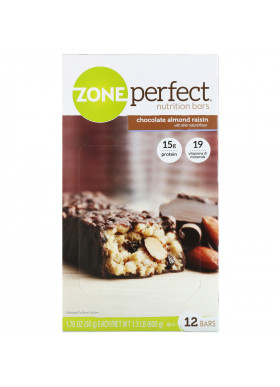 ZonePerfect, Nutrition Bars, Chocolate Almond Raisin, 12 Bars, 1.76 oz (50 g) Each