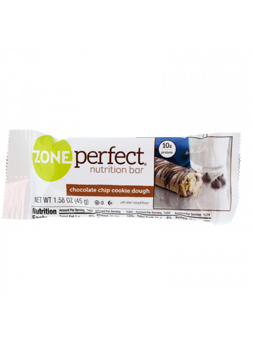 ZonePerfect, Nutrition Bars, Chocolate Chip Cookie Dough, 12 Bars, 1.58 oz (45 g) Each