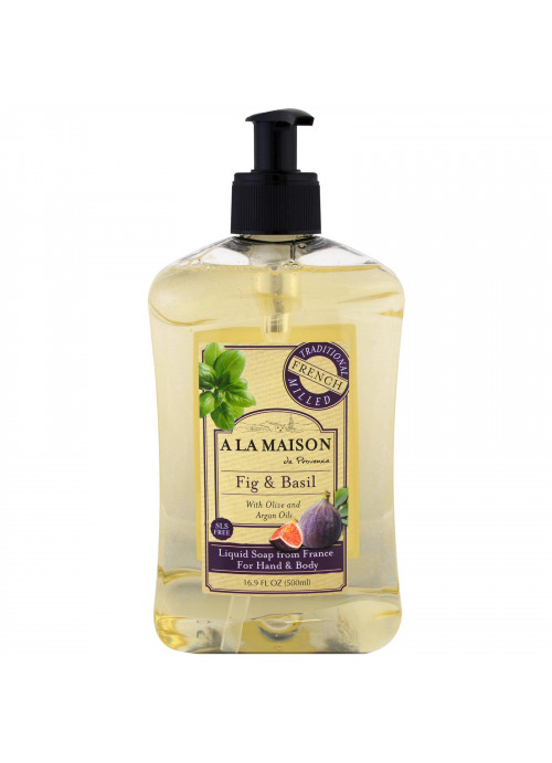 A La Maison de Provence, Hand and Body Liquid Soap, Fig and Basil, 16.9 fl oz (500 ml)