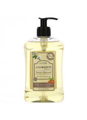 A La Maison de Provence, Hand and Body Liquid Soap, Sweet Almond, 16.9 fl oz (500 ml)