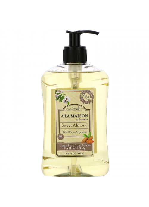 A La Maison de Provence, Hand and Body Liquid Soap, Sweet Almond, 16.9 fl oz (500 ml)