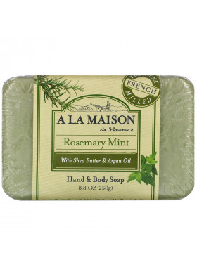 A La Maison de Provence, Hand & Body Bar Soap, Rosemary Mint , 8.8 oz (250 g)