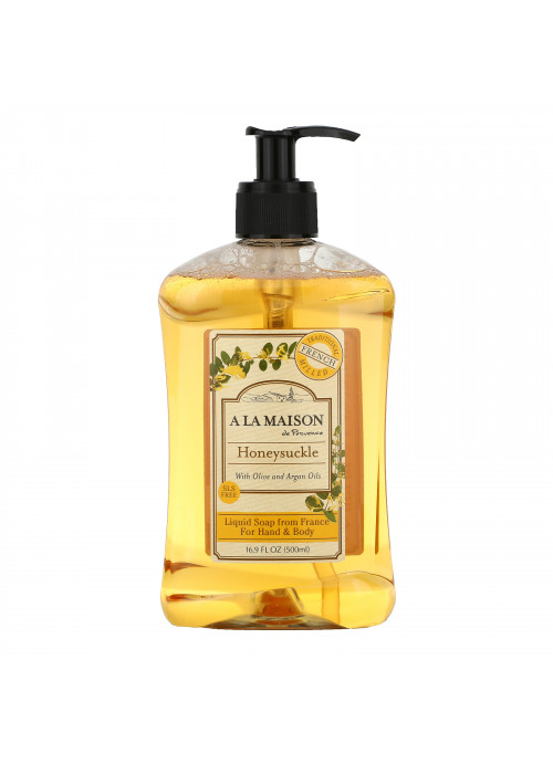 A La Maison de Provence, Hand & Body Liquid Soap, Honeysuckle, 16.9 fl oz (500 ml)