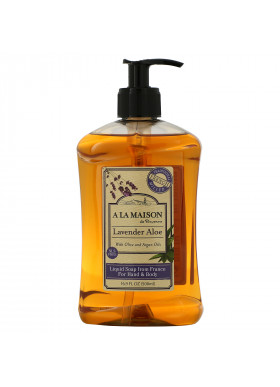 A La Maison de Provence, Hand & Body Liquid Soap, Lavender Aloe, 16.9 fl oz (500 ml)