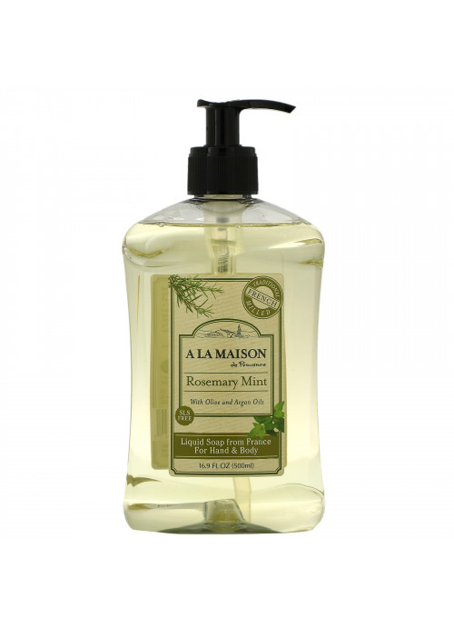 A La Maison de Provence, Hand & Body Liquid Soap, Rosemary Mint, 16.9 fl oz (500 ml)