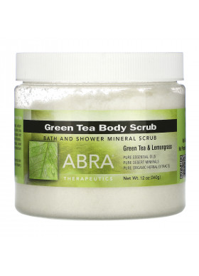 Abra Therapeutics, Green Tea Body Scrub, Green Tea & Lemongrass, 10 oz (283 g)