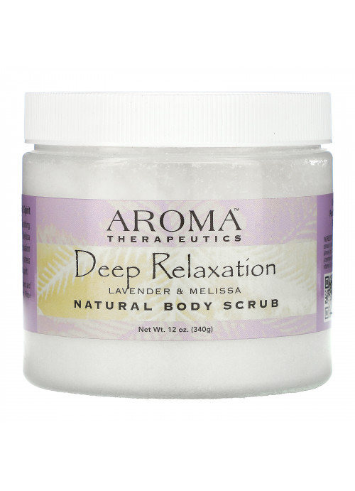 Abra Therapeutics, Natural Body Scrub, Deep Relaxation, Lavender and Melissa, 12 oz (340 g)