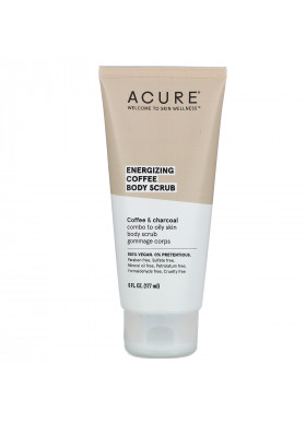 Acure, Energizing Coffee Body Scrub, 6 fl oz (177 ml)