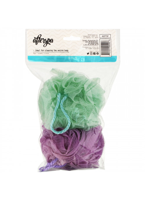 AfterSpa, Mesh Pouf,  2 Pack