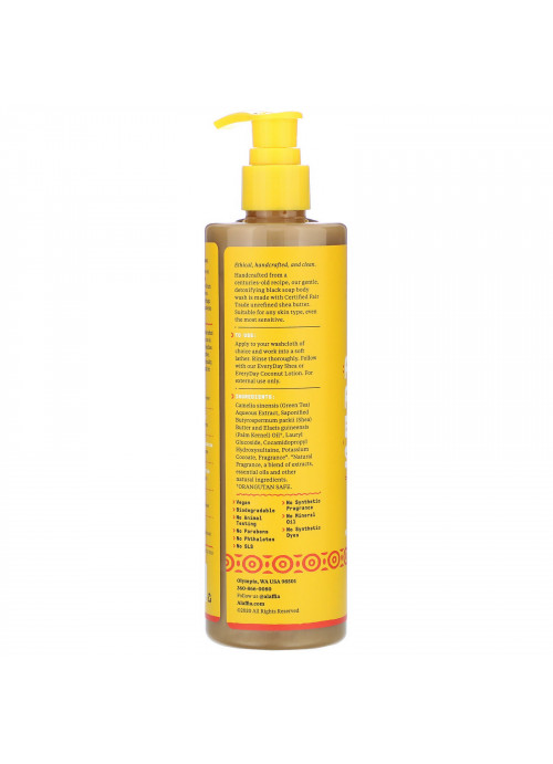 Alaffia, Authentic African Black Soap Body Wash, Rose Matcha, 12 fl oz (354 ml)
