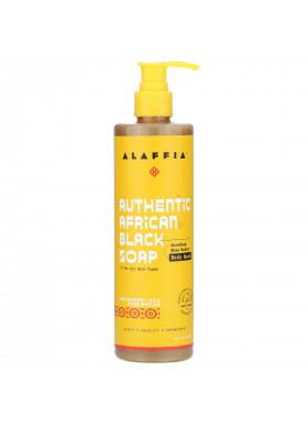 Alaffia, Authentic African Black Soap Body Wash, Rose Matcha, 12 fl oz (354 ml)