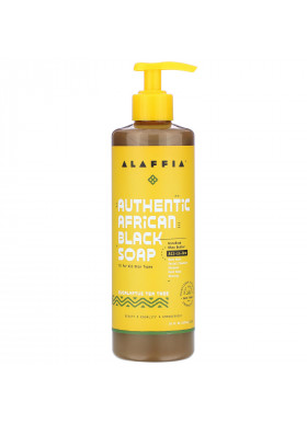 Alaffia, Authentic African Black Soap, Eucalyptus Tea Tree, 16 fl oz (476 ml)