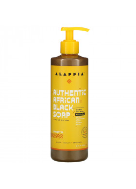 Alaffia, Authentic African Black Soap, Unscented, 16 fl oz (476 ml)