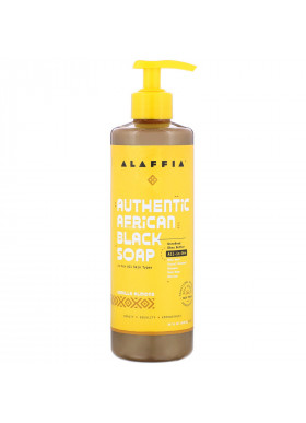 Alaffia, Authentic African Black Soap, Vanilla Almond, 16 fl oz (476 ml)