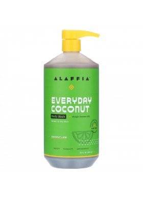 Alaffia, Everyday Coconut, Body Wash, Normal to Dry Skin, Coconut Lime, 32 fl oz (950 ml)
