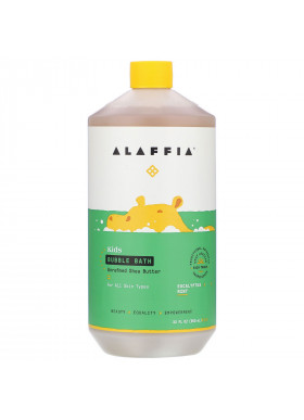 Alaffia, Kids Bubble Bath, Eucalyptus Mint, 32 fl oz (950 ml)