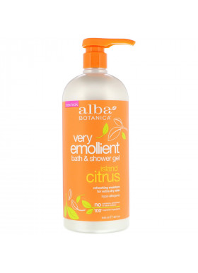 Alba Botanica, Very Emollient, Bath & Shower Gel, Island Citrus, 32 fl oz (946 ml)