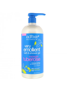 Alba Botanica, Very Emollient Bath & Shower Gel, Midnight Tuberose, 32 fl oz (946 ml)
