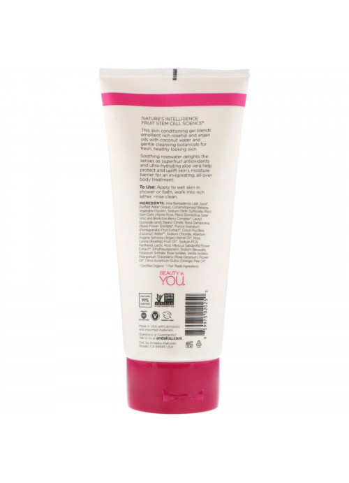 Andalou Naturals, Shower Gel, 1000 Roses, Soothing, 8.5 fl oz (251 ml)