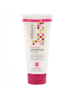 Andalou Naturals, Shower Gel, 1000 Roses, Soothing, 8.5 fl oz (251 ml)