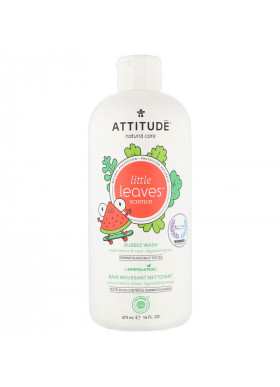 ATTITUDE, Little Leaves Science, Bubble Wash, Watermelon & Coco, 16 fl oz (473 ml)