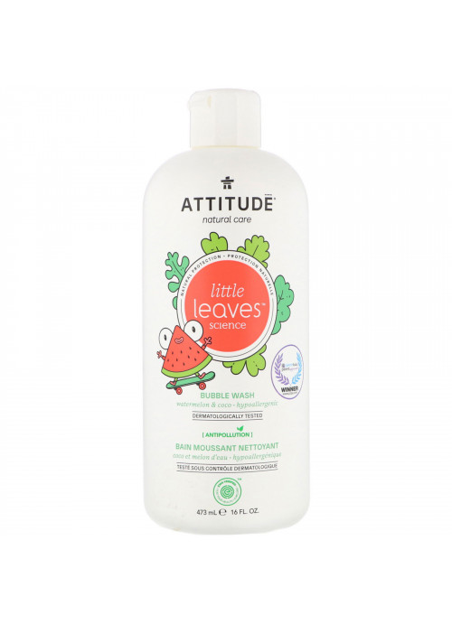 ATTITUDE, Little Leaves Science, Bubble Wash, Watermelon & Coco, 16 fl oz (473 ml)