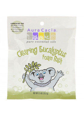 Aura Cacia, Clearing Foam Bath, Eucalyptus, 2.5 oz (70.9 g)