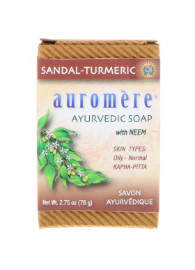 Auromere, Ayurvedic Soap, with Neem, Sandal-Turmeric, 2.75 oz (78 g)
