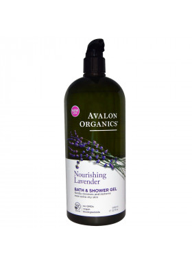 Avalon Organics, Bath & Shower Gel, Nourishing Lavender, 32 fl oz (946 ml)