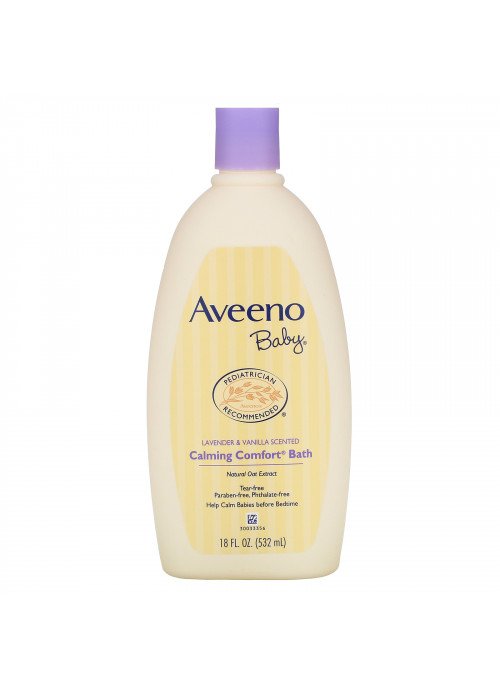 Aveeno, Baby, Calming Comfort Bath, Lavender & Vanilla, 18 fl oz (532 ml)