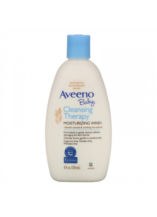 Aveeno, Baby, Cleansing Therapy Moisturizing Wash, Fragrance Free, 8 fl oz (236 ml)