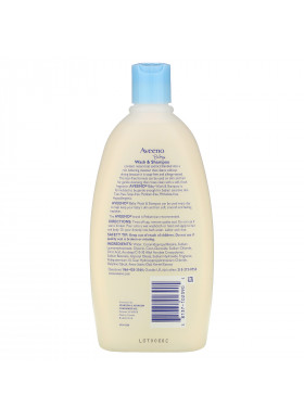 Aveeno, Baby, Wash & Shampoo, Lightly Scented, 18 fl oz (532 ml)