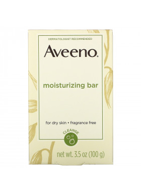 Aveeno, Moisturizing Bar With Nourishing Oat, Fragrance Free, 3.5 oz (100 g)