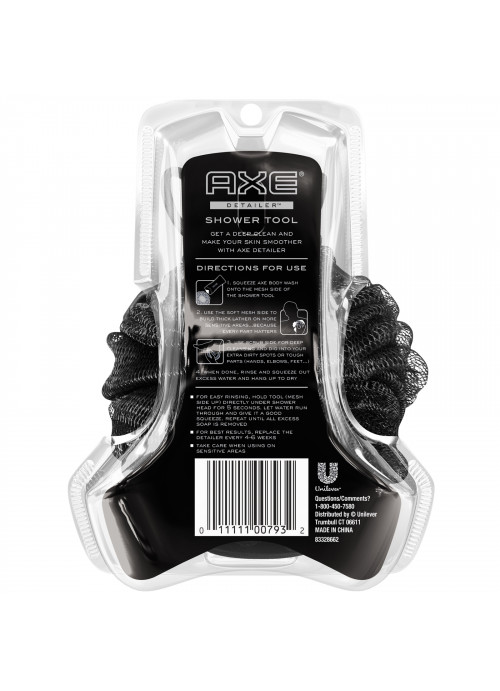 Axe, Detailer 2-Sided Shower Tool, 1 Count