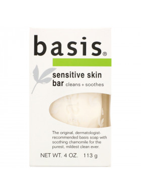 Basis, Sensitive Skin Bar, 4 oz (113 g)