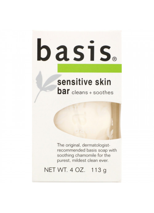 Basis, Sensitive Skin Bar, 4 oz (113 g)