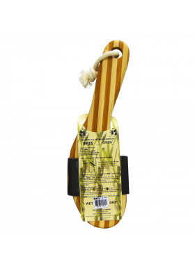 Bass Brushes, Deluxe Short Curved Handle, Long Bristle, 100% Wild Boar, Firm, 1 Brush