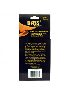 Bass Brushes, Real Volcano Rock, For Hands, Feet & Body, 1 Rock