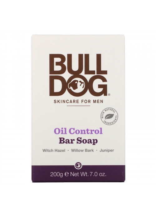 Bulldog Skincare For Men, Bar Soap, Oil Control, 7.0 oz (200 g)