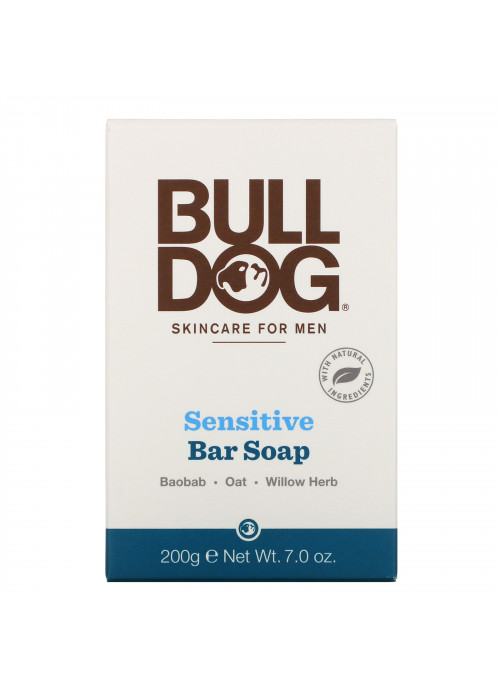 Bulldog Skincare For Men, Bar Soap, Sensitive, 7.0 oz (200 g)