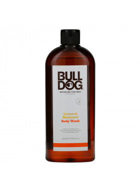 Bulldog Skincare For Men, Body Wash, Lemon & Bergamot, 16.9 fl oz (500 ml)