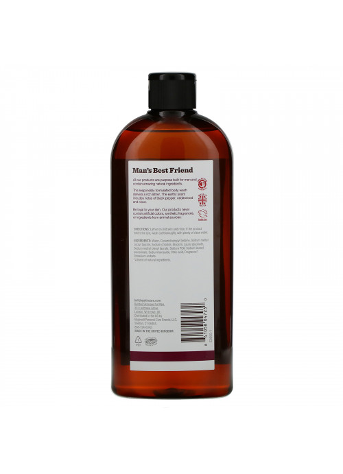 Bulldog Skincare For Men, Body Wash, Vetiver & Black Pepper, 16.9 fl oz (500 ml)