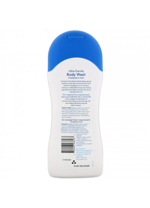 Cetaphil, Ultra Gentle, Body Wash, Fragrance Free, 16.9 fl oz (500 ml)