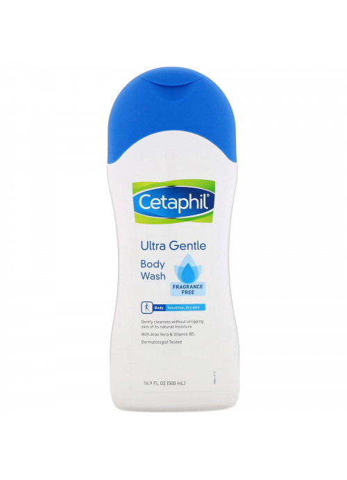 Cetaphil, Ultra Gentle, Body Wash, Fragrance Free, 16.9 fl oz (500 ml)