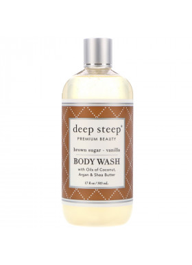 Deep Steep, Body Wash, Brown Sugar - Vanilla, 17 fl oz (503 ml)