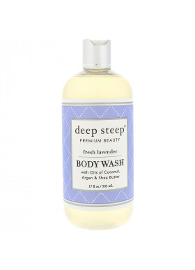 Deep Steep, Body Wash, Fresh Lavender, 17 fl oz (503 ml)